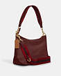 COACH®,ELLIS SHOULDER BAG,Leather,Mini,Gold/Wine Multi,Angle View