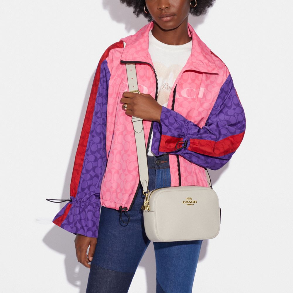 COACH®,Jamie Camera Bag,Leather,Camera Bag,Belt,Gold Metal,Casual,Cream,Detail View