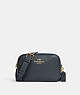 COACH®,JAMIE CAMERA BAG,Pebbled Leather,Medium,Everyday,Gold/Denim,Front View
