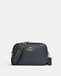 COACH®,JAMIE CAMERA BAG,Pebbled Leather,Medium,Everyday,Gold/Denim,Front View