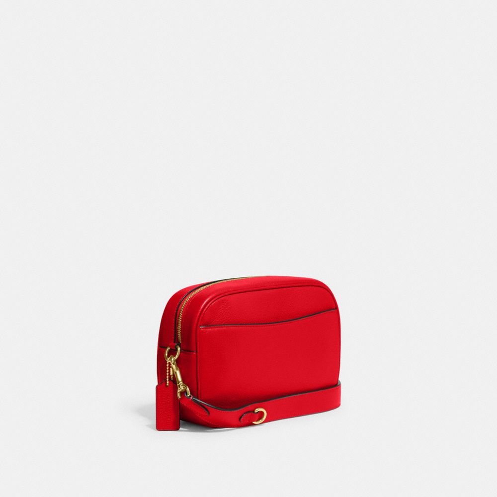 Red Leather Box Handbag Personalised Camera Bag Personalised 