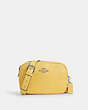 COACH®,JAMIE CAMERA BAG,Pebbled Leather,Medium,Everyday,Silver/Retro Yellow,Front View