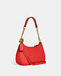 COACH®,TERI SHOULDER BAG,Pebbled Leather,Medium,Anniversary,Im/Miami Red,Angle View