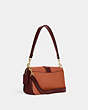 COACH®,GEORGIE SHOULDER BAG IN COLORBLOCK,Refined Pebble Leather,Large,Im/Sunset Multi,Angle View