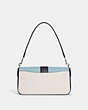 COACH®,GEORGIE SHOULDER BAG IN COLORBLOCK,Refined Pebble Leather,Large,Silver/Chalk Multi,Back View