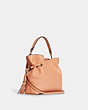 COACH®,ANDY CROSSBODY WITH HORSE AND CARRIAGE,Pebbled Leather,Large,Gold/Faded Blush,Angle View
