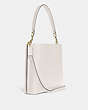 COACH®,MOLLIE BUCKET BAG,Leather,Large,Gold/Chalk,Angle View