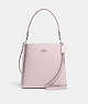 COACH®,MOLLIE BUCKET BAG,Leather,Large,Silver/Ice Pink,Front View