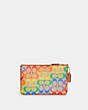 COACH®,SMALL WRISTLET IN RAINBOW SIGNATURE CANVAS,Signature Coated Canvas/Leather,Mini,Brass/Tan Natural Multi,Back View