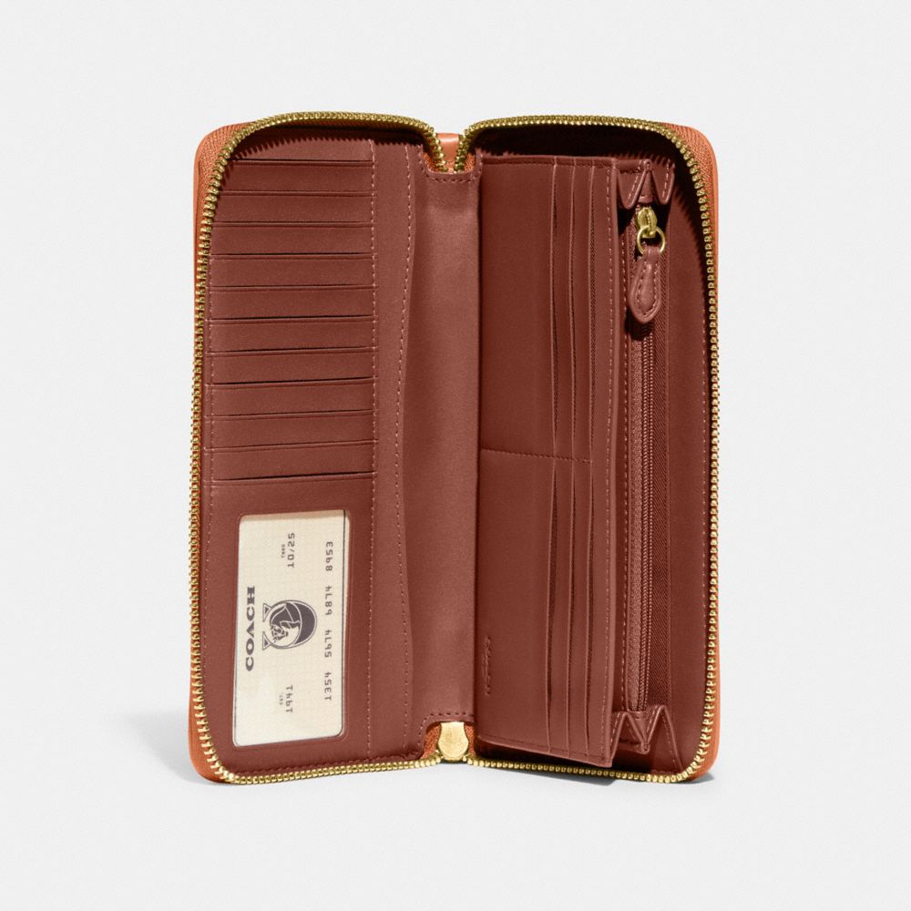 Portefeuille continental en toile signature arc-en-ciel