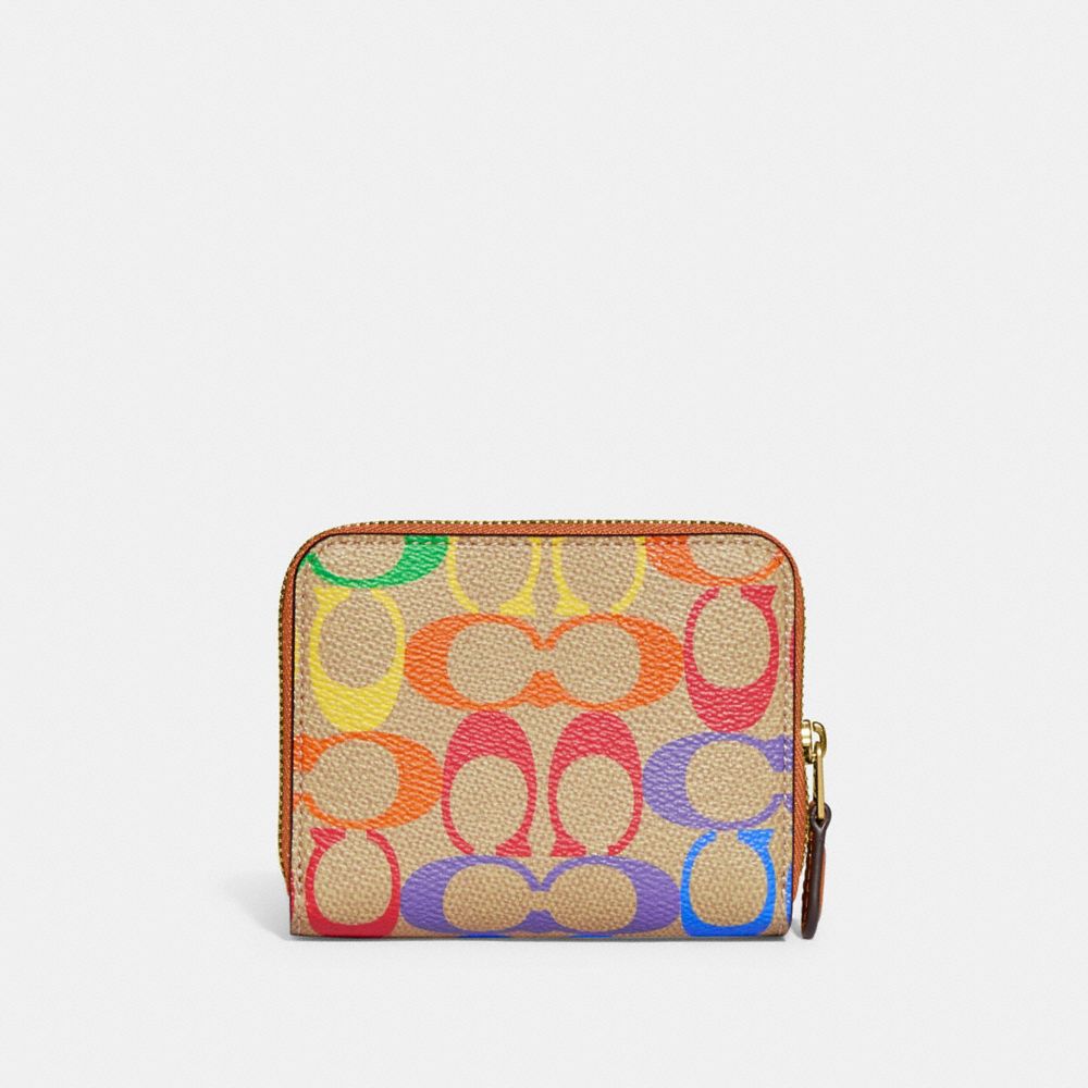 Coach Signature Rainbow Long Zip Wallet Wristlet at Luxe Purses