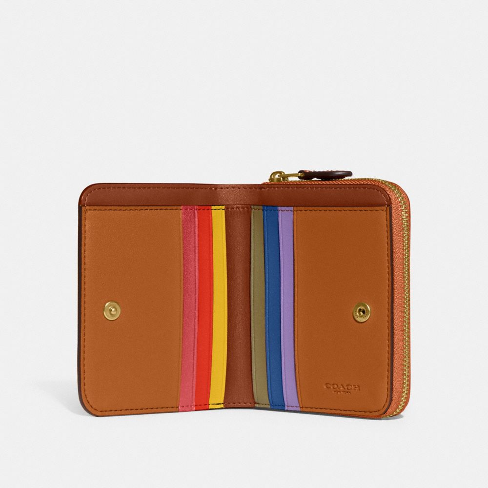 COACH® | Billfold Wallet In Rainbow Signature Canvas