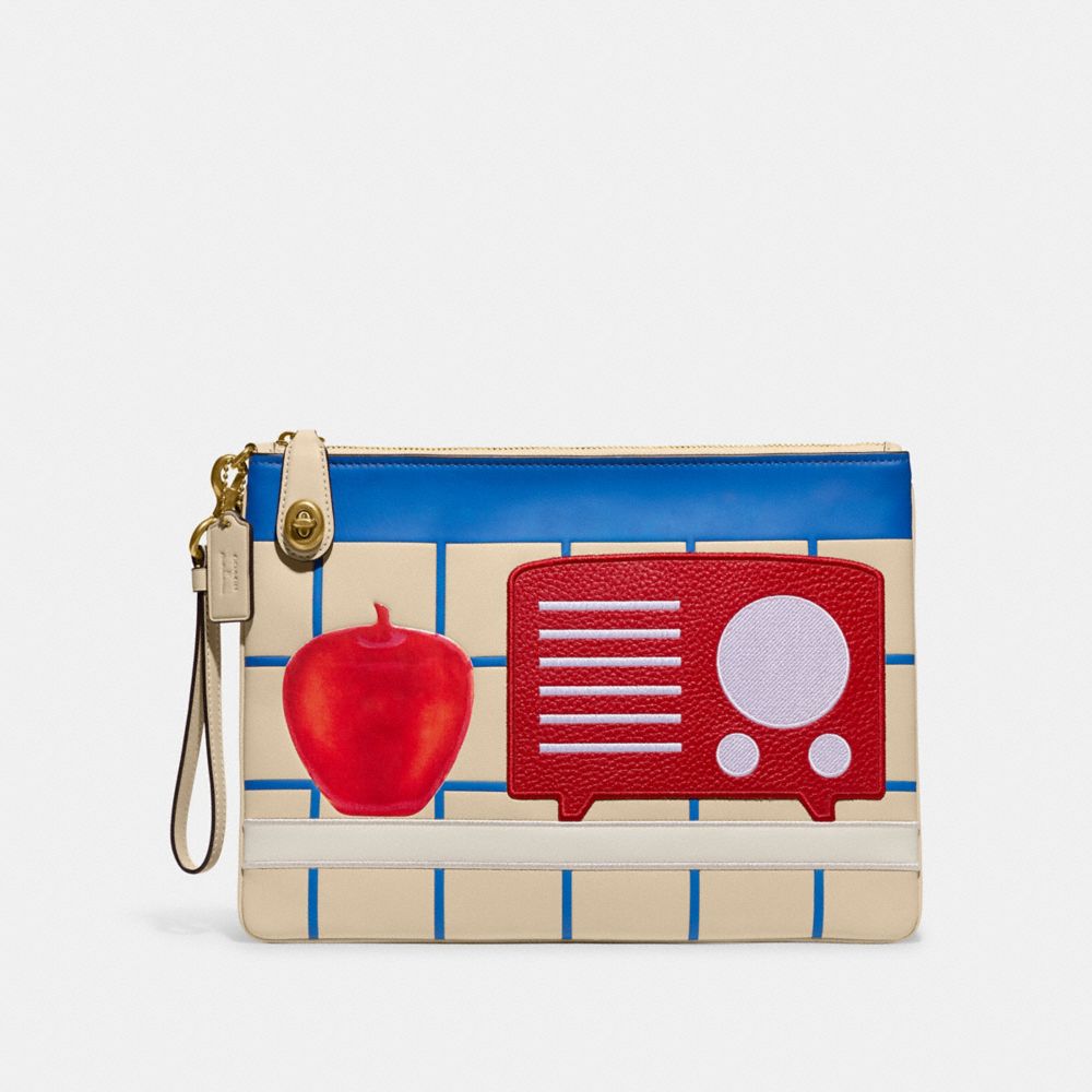 Grand wristlet à verrou tournant Coach X Tom Wesselmann