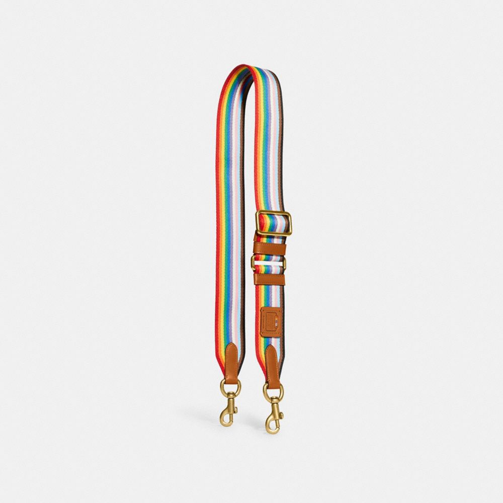 The Crossbody Bag Strap: Rainbow Striped Webbing Edition