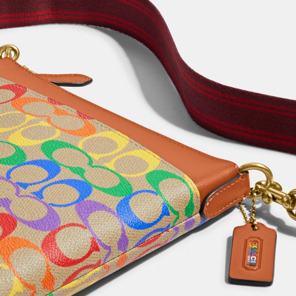 Kitt Messenger Crossbody Bag In Rainbow Signature Canvas