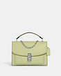 COACH®,LANE SHOULDER BAG WITH WHIPSTITCH,Medium,Silver/Pale Lime,Front View
