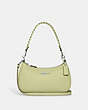 COACH®,TERI SHOULDER BAG WITH WHIPSTITCH,Medium,Silver/Pale Lime,Front View