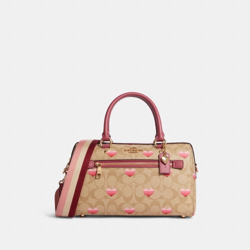 Prada Saffiano Leather And Striped Fabric Shoulder Strap in Pink