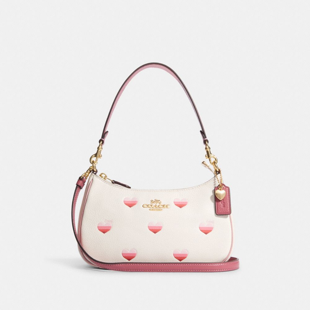 COACH HEART CROSSBODY IN COLORBLOCK, PINK- BRAND NEW !!BEST SELLER!!