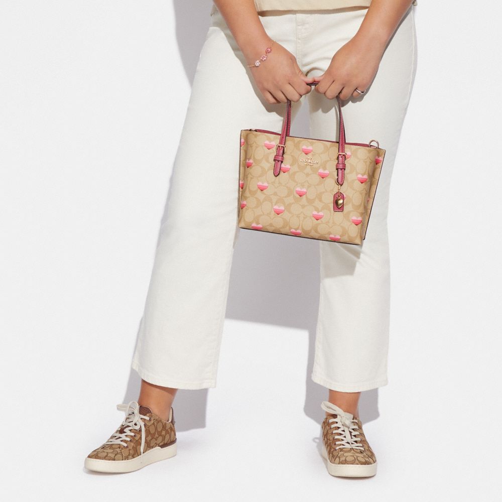 COACH®  Mollie Tote With Heart Cherry Print