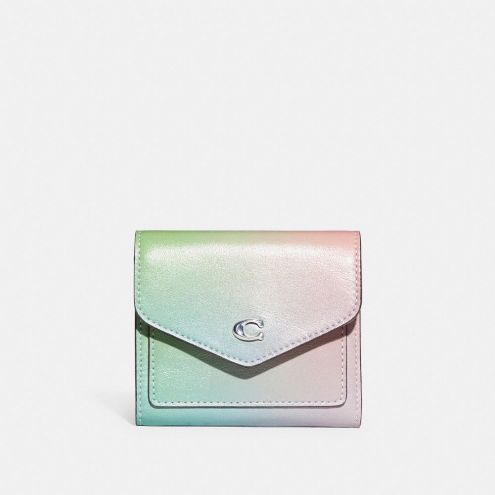 COACH®,WYN SMALL WALLET WITH OMBRE,Gold/Pale Pistachio Multi,Front View
