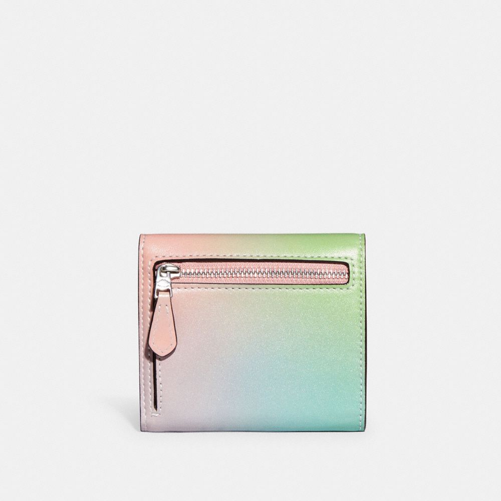 COACH®,WYN SMALL WALLET WITH OMBRE,Gold/Pale Pistachio Multi,Back View