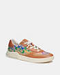 COACH®,CITYSOLE COURT SNEAKER IN RAINBOW SIGNATURE CANVAS,Signature Coated Canvas/Leather,Rainbow Signature,Front View