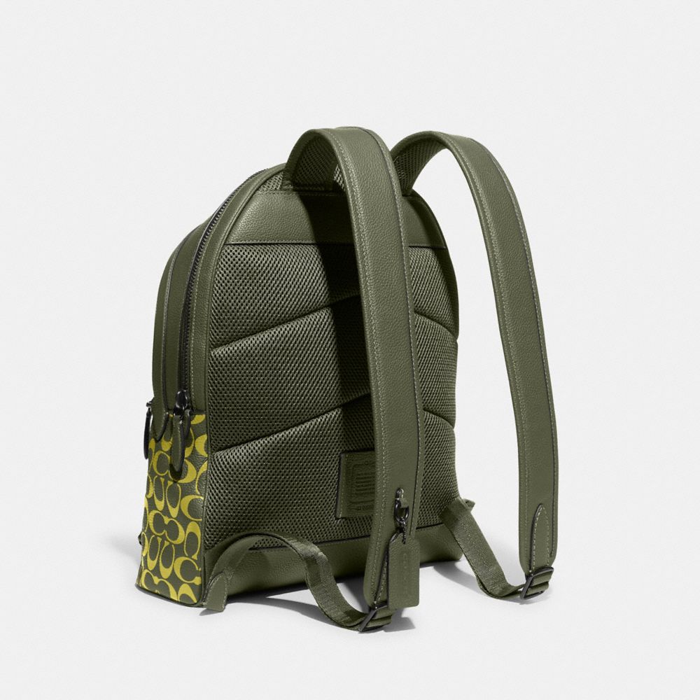 Coach olive green online backpack