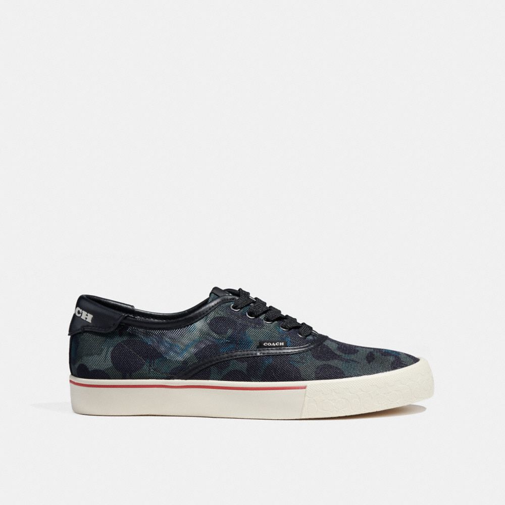 COACH®,SKATE LACE UP SNEAKER IN MESH,Wildbeast,Angle View
