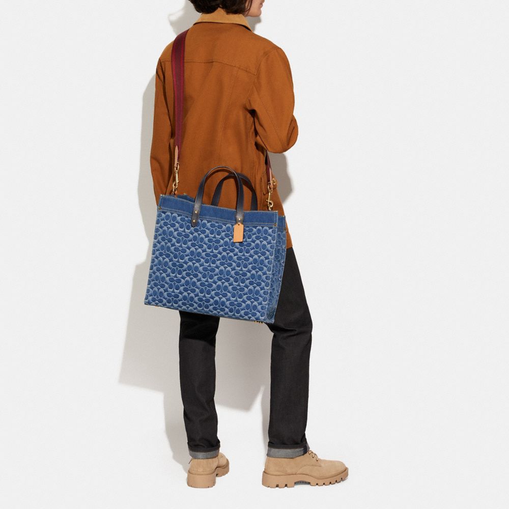 COACH®  Field Tote 40 In Signature Denim