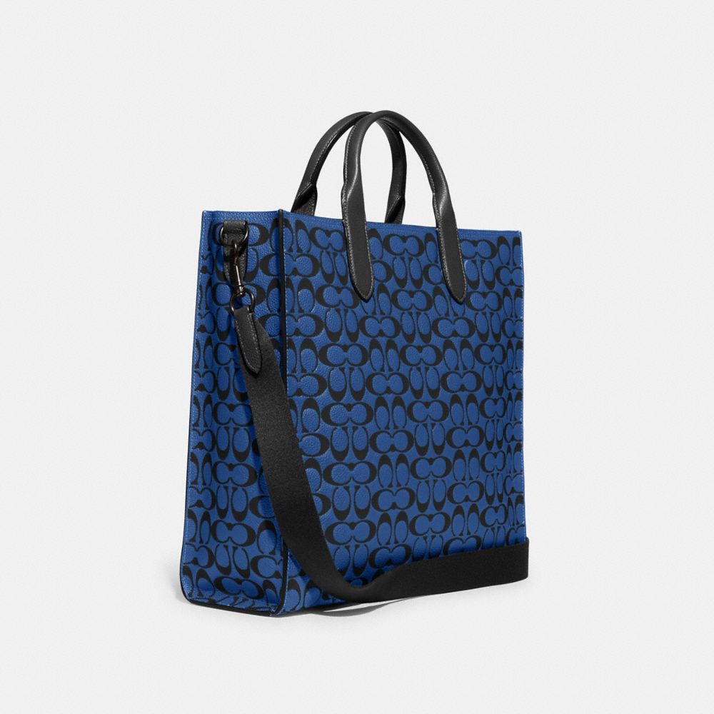 Tote 34 discount in signature chambray