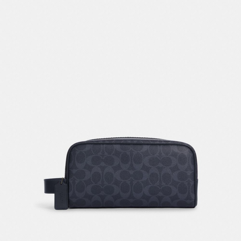 COACH®,Large Travel Kit In Signature Canvas,,Front View