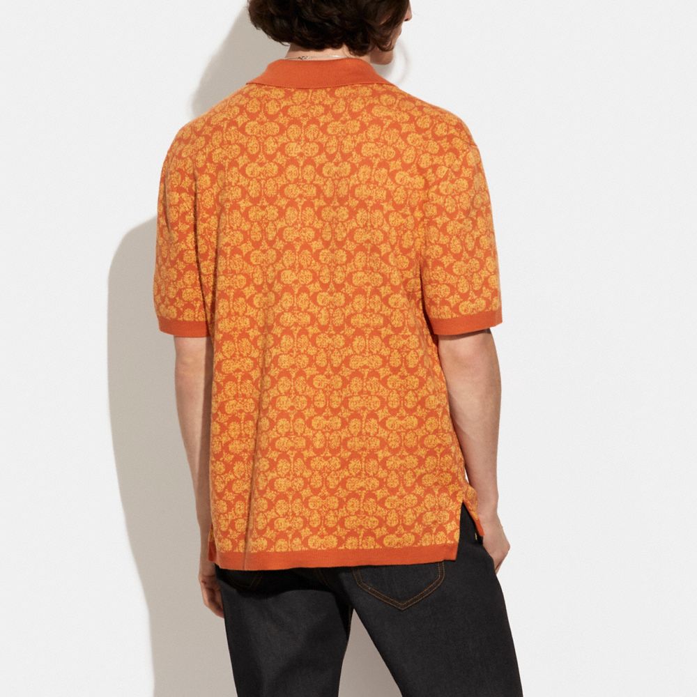 COACH®,SIGNATURE POLO,Orange,Scale View