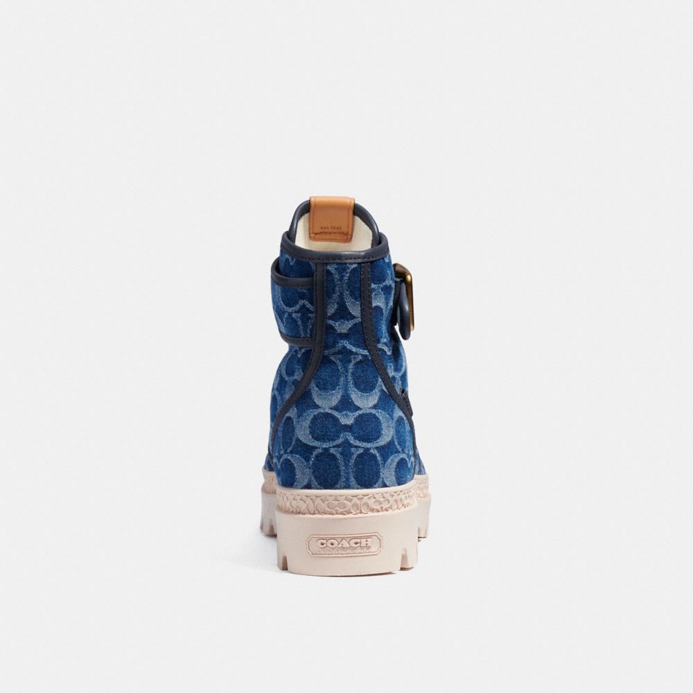 Trooper Mid Top Boot In Signature Denim