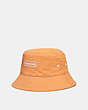 COACH®,BUCKET HAT WITH COACH,cotton,Faded Orange,Front View