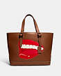 COACH®,COACH X TOM WESSELMANN CARRIAGE TOTE,Glovetanned Leather,Large,Sienna Multi,Front View