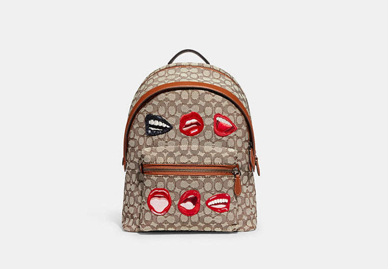 Coach X Tom Wesselmann Charter Backpack In Signature Textile Jacquard image number 0