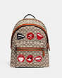 COACH®,COACH X TOM WESSELMANN CHARTER BACKPACK IN SIGNATURE TEXTILE JACQUARD,Signature Jacquard,Large,Cocoa Multi,Front View