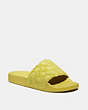 COACH®,SLIDE IN SIGNATURE TERRY CLOTH,cotton,Key Lime,Front View
