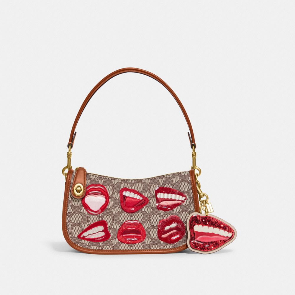 Coach Mini Backpack Coin Case Charm Key Chain (Light Khaki/Rouge) :  : Fashion