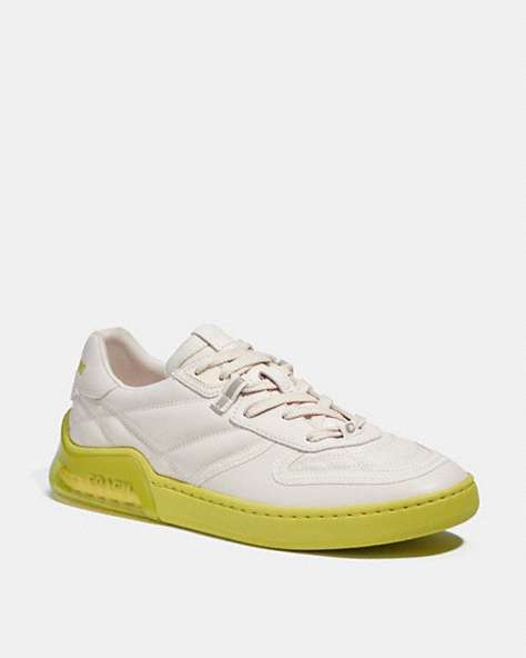 COACH®,CITYSOLE COURT SNEAKER,Leather/Rubber,Chalk/Keylime,Front View