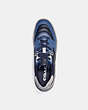COACH®,CITYSOLE COURT SNEAKER,Leather/Rubber,Midnight Navy/Washed Chambray,Inside View,Top View