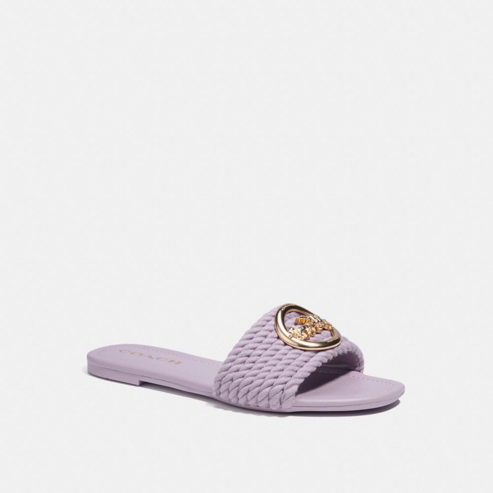 COACH®,JOLIE SANDAL,Soft Lilac,Front View