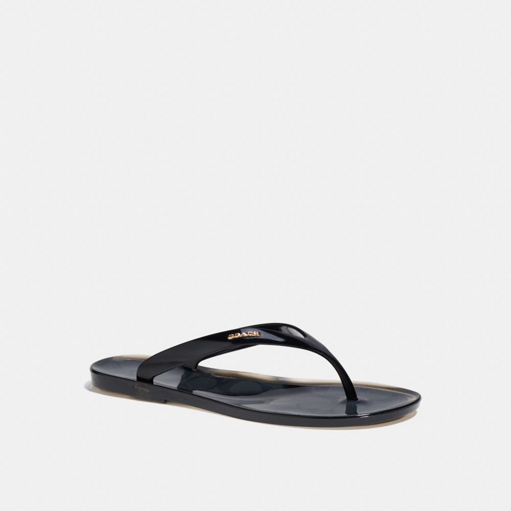 COACH®,NISA SANDAL,Synthetic,Black,Front View image number 0