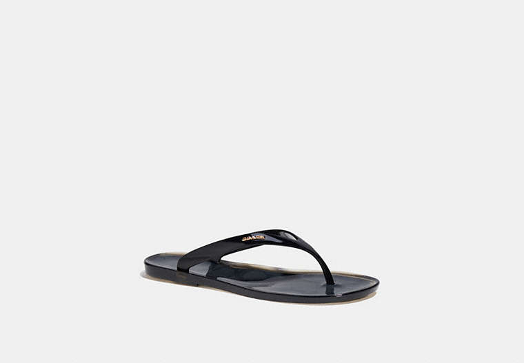 COACH®,NISA SANDAL,Synthetic,Black,Front View