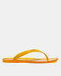 COACH®,NISA SANDAL,Synthetic,Mustard Yellow,Angle View