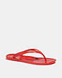 COACH®,NISA SANDAL,Synthetic,Miami Red,Front View