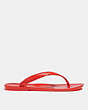 COACH®,NISA SANDAL,Synthetic,Miami Red,Angle View