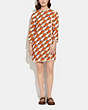 COACH®,SNAIL PRINT DRESS,Polyester,Orange,Scale View