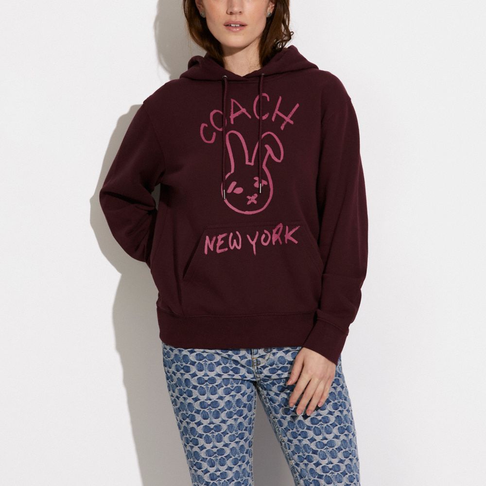 COACH Bunny Hoodie In Organic Cotton